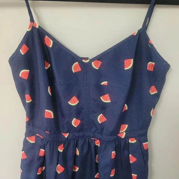 J. Crew Watermelon dress (with pockets!) Size 0 EUC - Picture 4 of 5